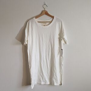 Braydon Alexander Cream Cotton Tunic Top Tshirt Women's Size Medium NWT